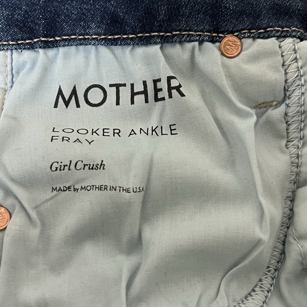 Mother Jeans Womens 25 The Looker Ankle Fray Raw Hem Girl Crush Stretch Denim - Picture 11 of 14